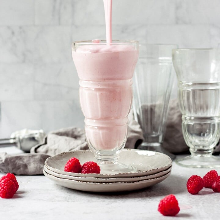 Raspberry milkshake